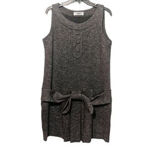 Tibi Wool Drop Waist Dress Jumper Gray No Size Tag